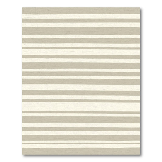 Neutral Beige Classic Stripe Rug