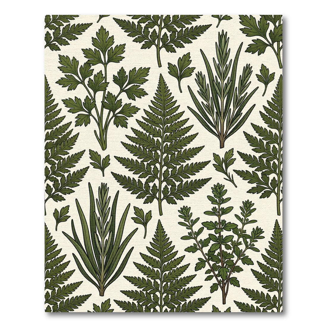 Fern and Herb Garden Botanical Meadow Rug
