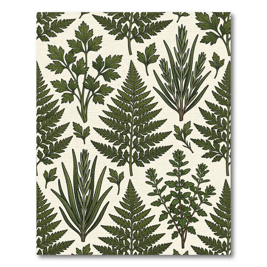Fern and Herb Garden Botanical Meadow Rug