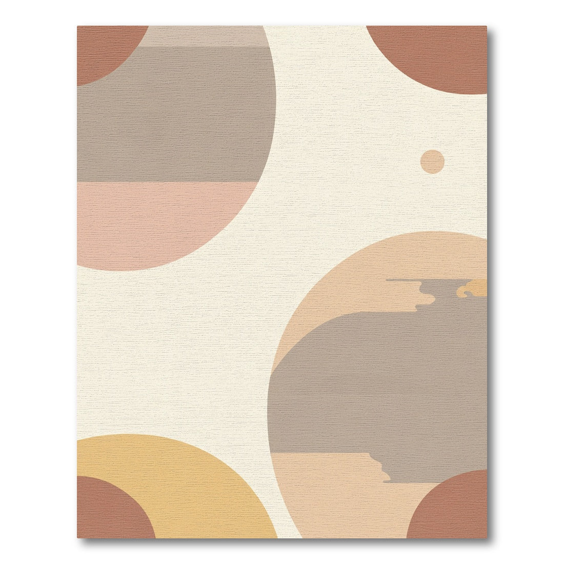 Earthy Beige and Terracotta Circles Rug