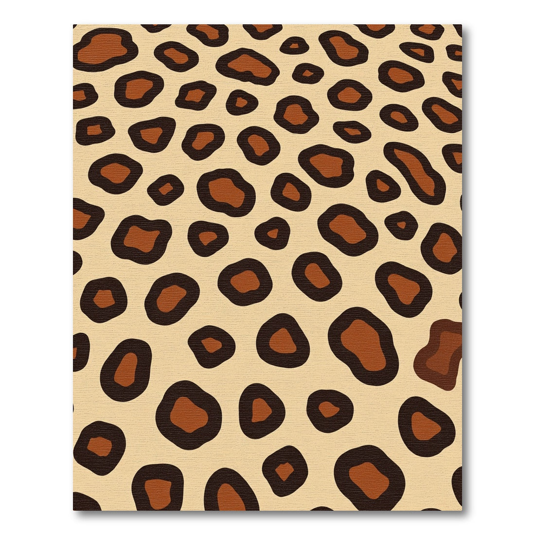 Brown Leopard Spots Textured Rug
