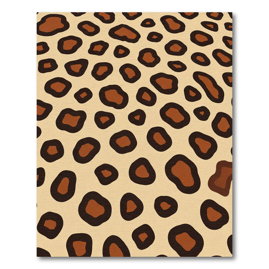 Brown Leopard Spots Textured Rug