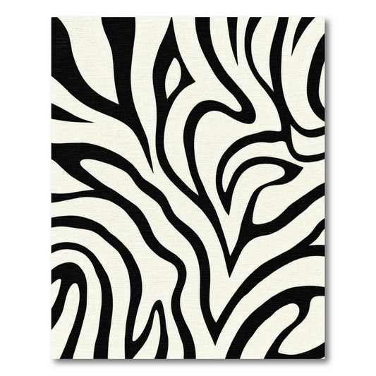 Black White Zebra Stripe Rug