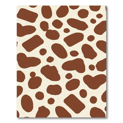 Brown Cream Abstract Spots Rug