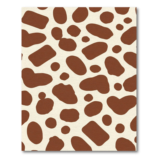 Brown Cream Abstract Spots Rug