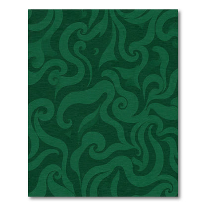 Deep Forest Swirl Organic Flow Rug