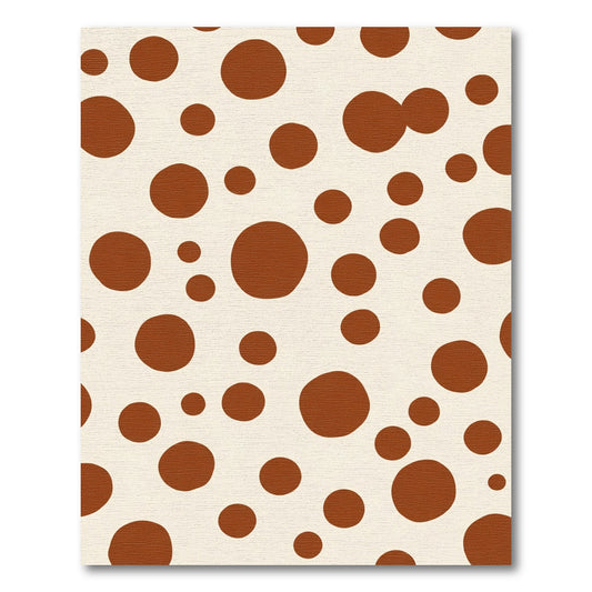 Brown Polka Dot Organic Scatter Rug