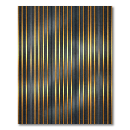 Dark Gray Gold Vertical Stripe Rug