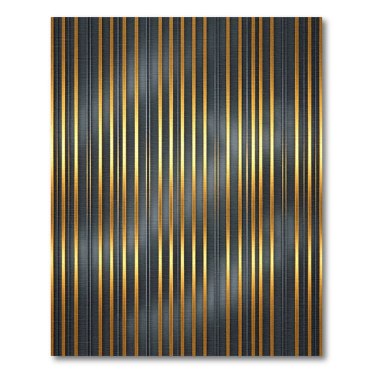 Dark Gray Gold Vertical Stripe Rug