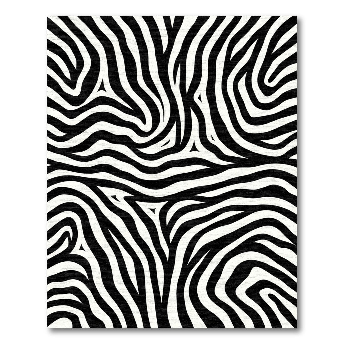 Striking Black White Organic Curves Rug