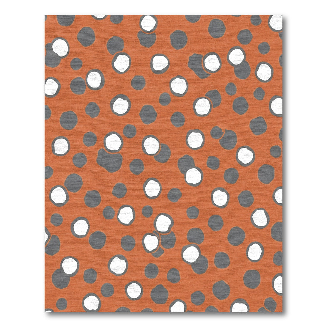 Orange White Gray Polka Dots Rug