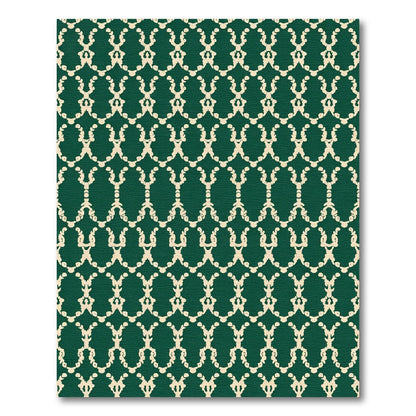 Emerald Beige Repeating Lattice Rug