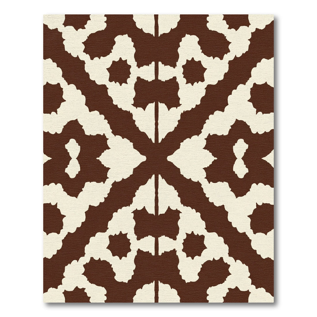 Chunky Brown Ivory Symmetry Rug