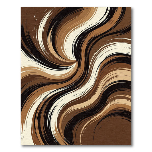 Chocolate Swirl Abstract Rug