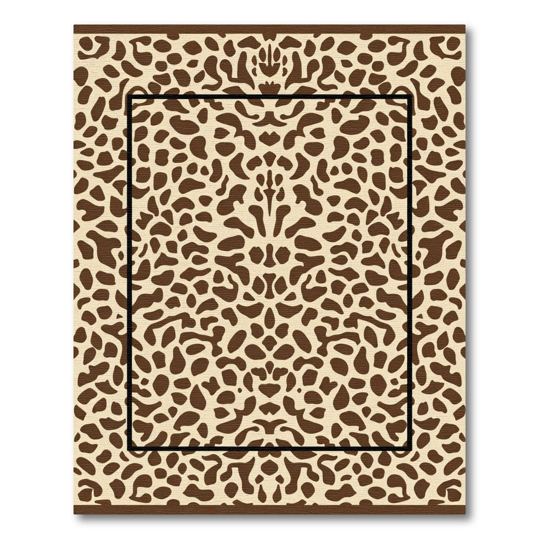 Brown Tortoise Shell Medallion Rug