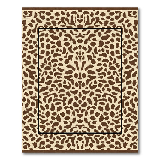 Brown Tortoise Shell Medallion Rug