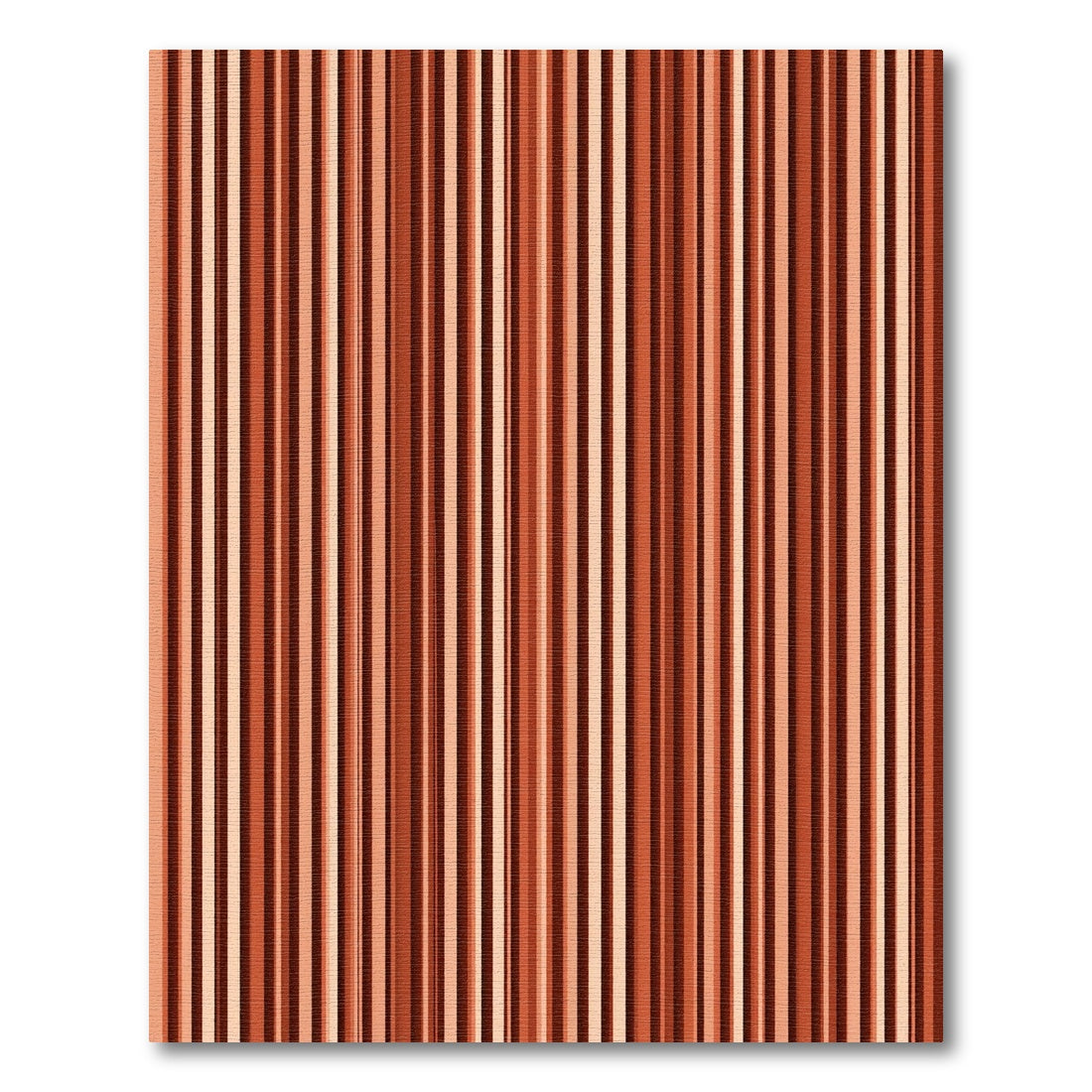 Warm Earth Tone Vertical Stripe Rug