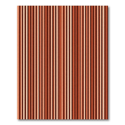 Warm Earth Tone Vertical Stripe Rug