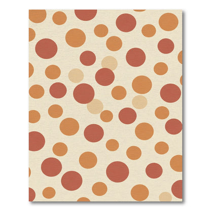 Terracotta Orange Dot Collage Rug