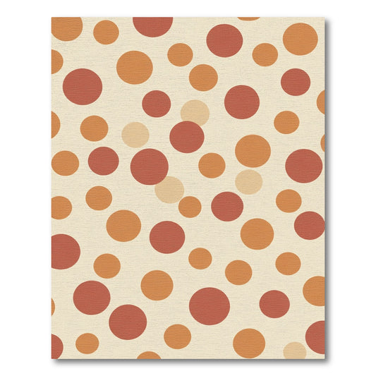 Terracotta Orange Dot Collage Rug