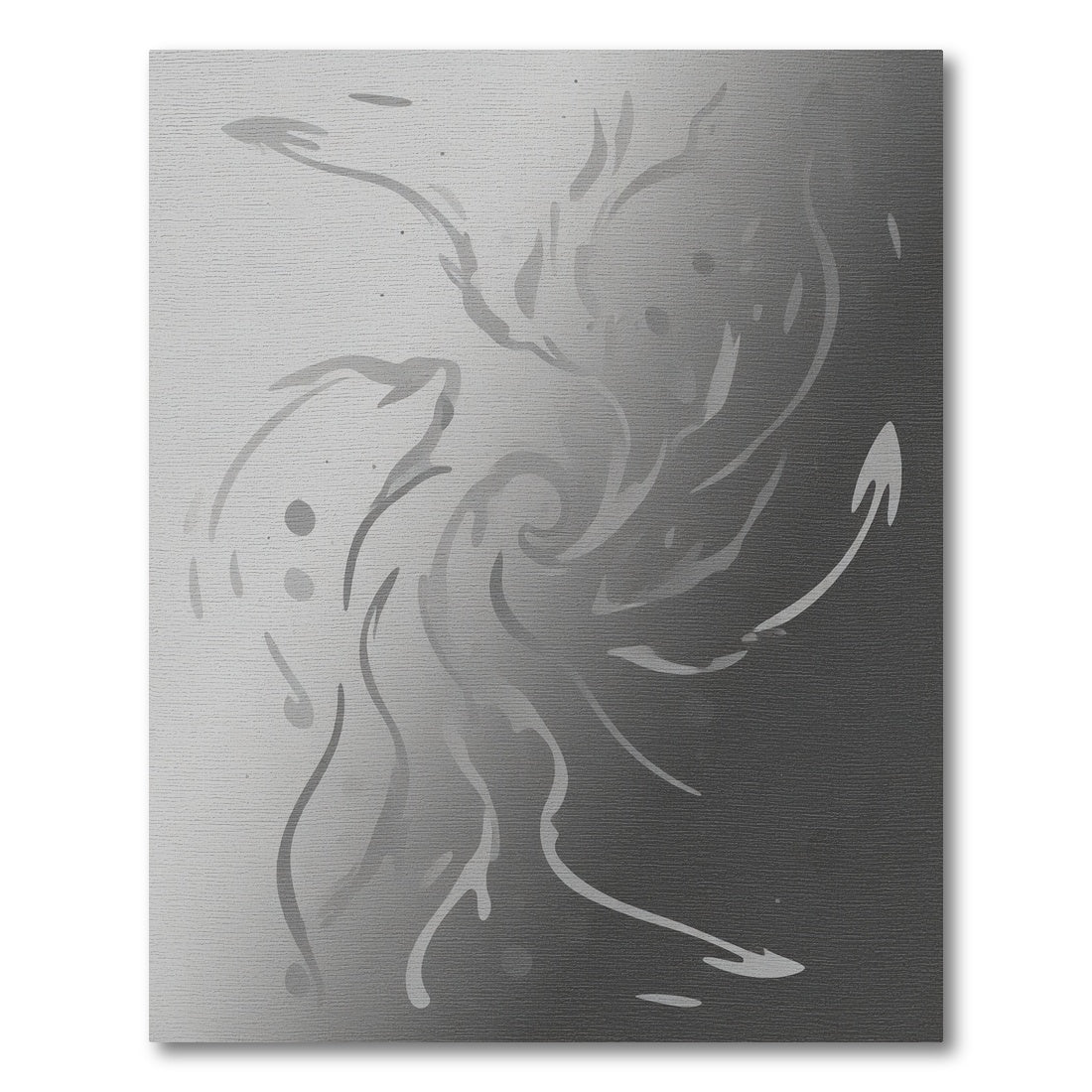 Monochrome Swirl Abstract Flow Rug
