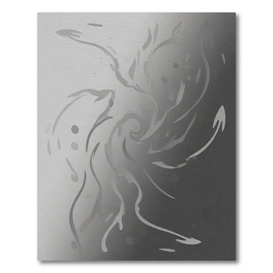 Monochrome Swirl Abstract Flow Rug