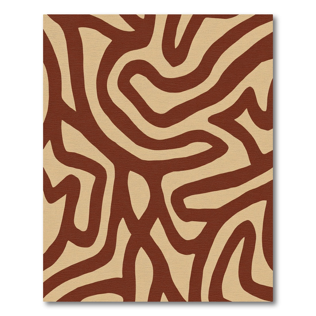 Terra Cotta Abstract Organic Waves Rug