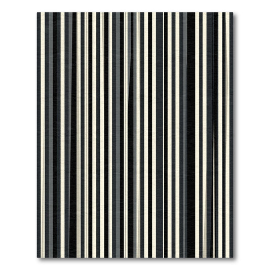 Minimalist Monochromatic Vertical Stripe Decor Rug