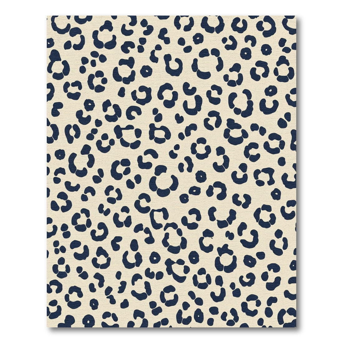 Cream Navy Spotted Leopard Rug