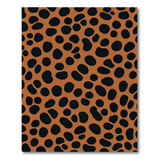 Brown Black Abstract Spots Rug