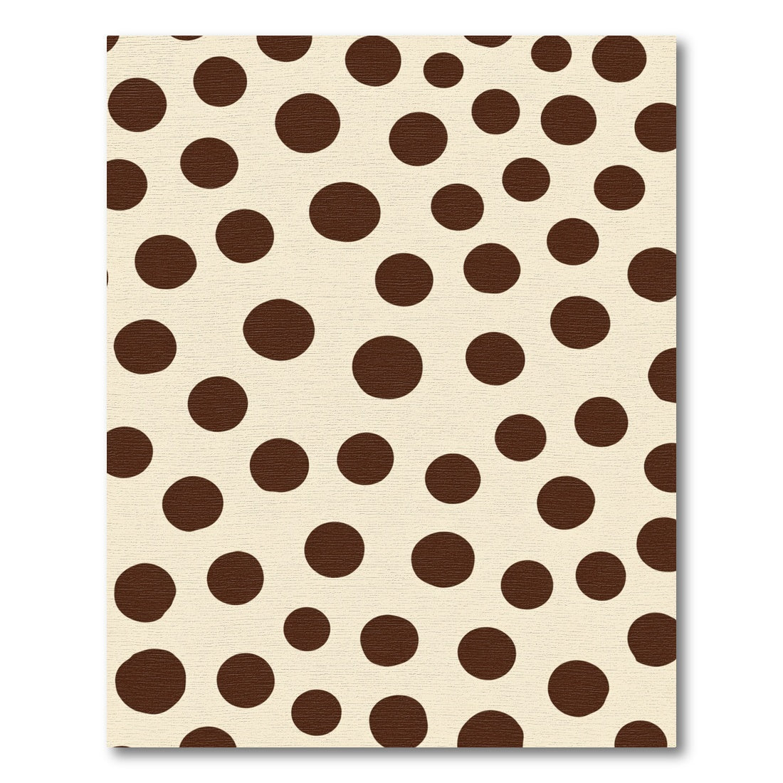 Brown Polka Dots Cream Field Rug