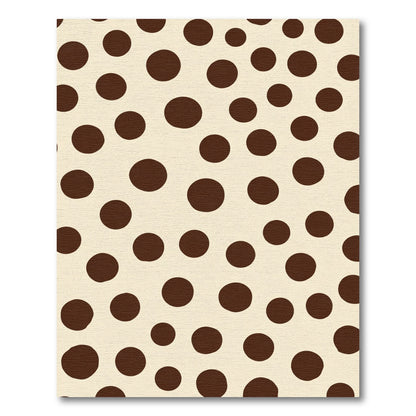 Brown Polka Dots Cream Field Rug