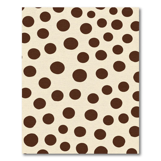Brown Polka Dots Cream Field Rug