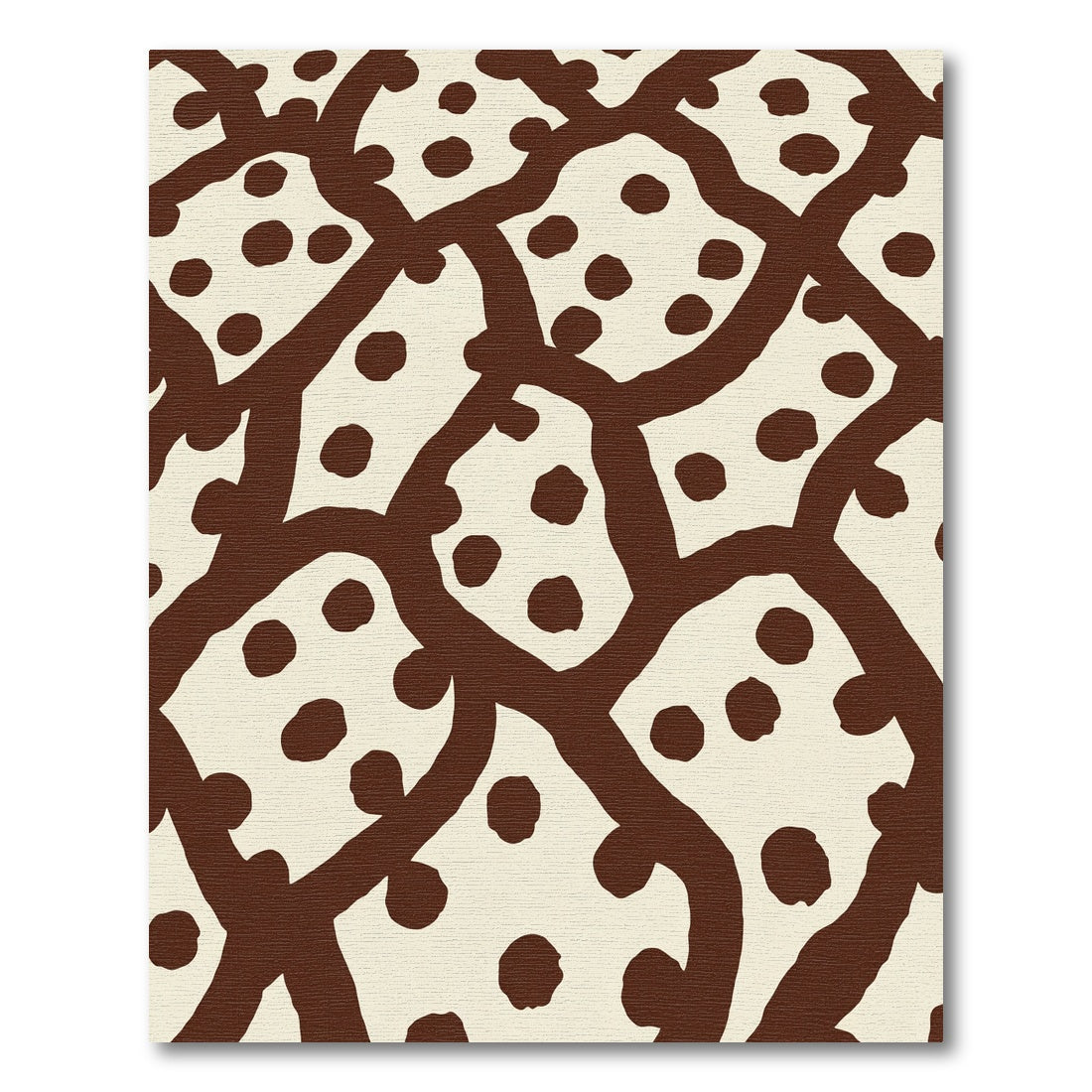 Cream And Brown Intertwined Dots Rug