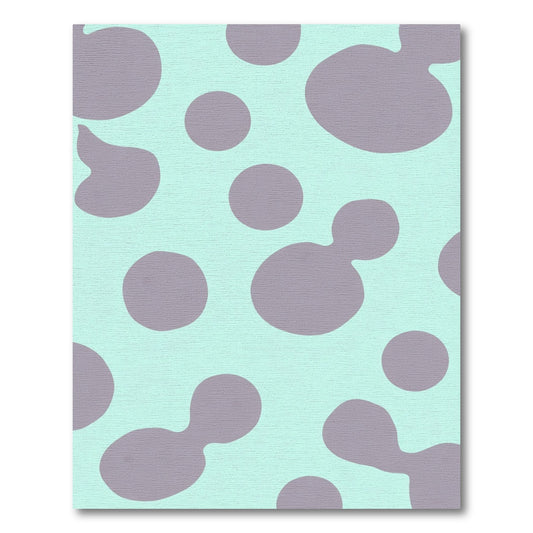 Light Aqua Purple Blob Scatter Rug