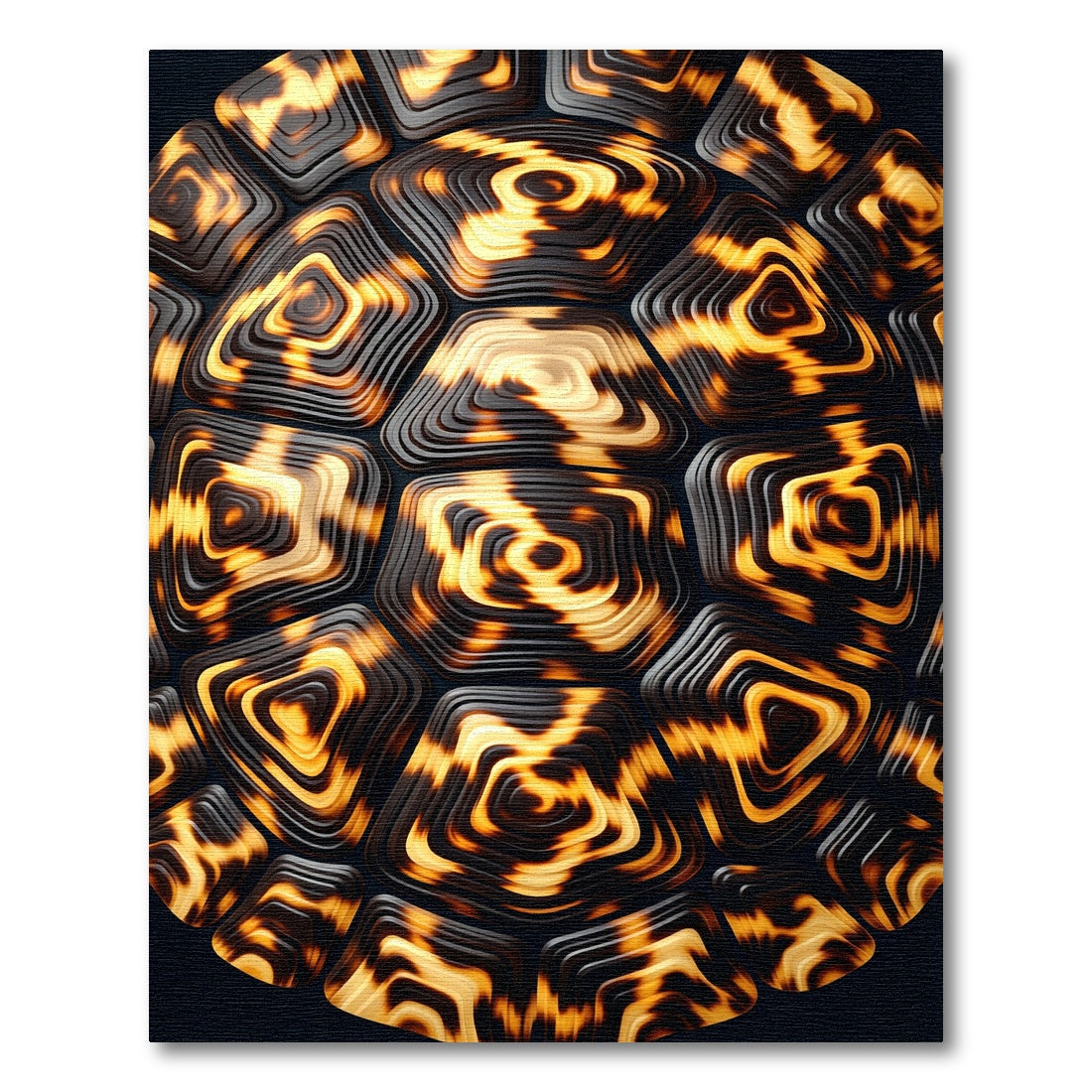 Amber Tortoiseshell Geometric Gradient Hexagon Rug