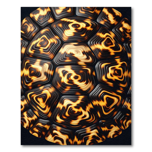 Amber Tortoiseshell Geometric Gradient Hexagon Rug