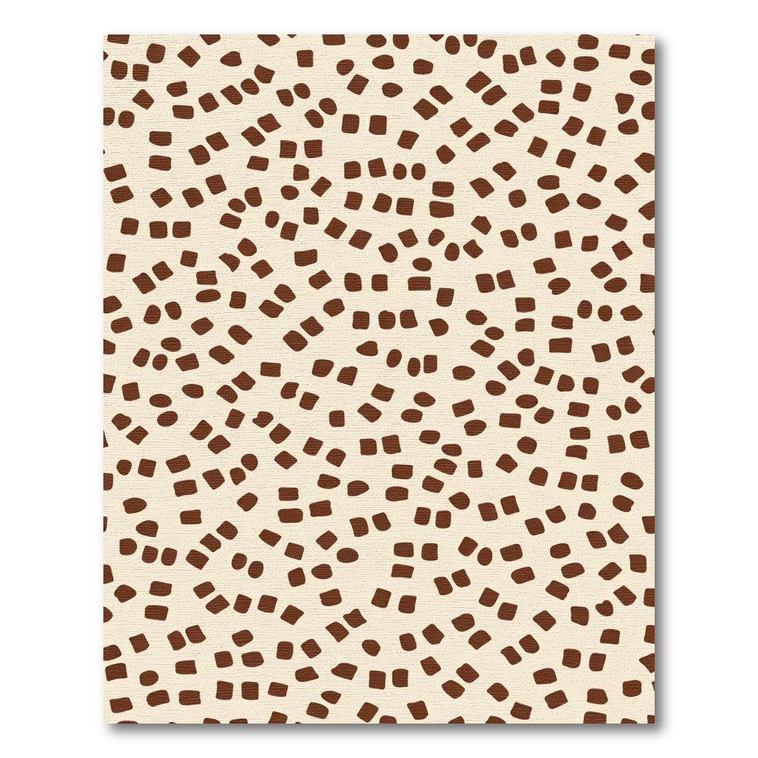 Cream Brown Scattered Squares Rug