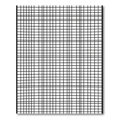 Monochromatic Black and White Grid Rug