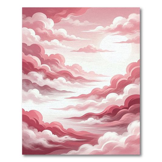 Dreamy Pink Cloudscape Sky Rug