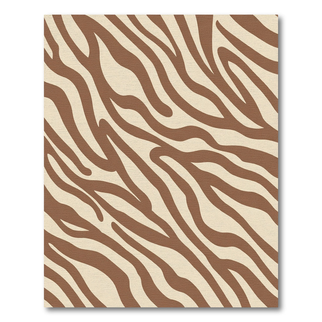 Brown Ivory Wild Animal Stripe Rug
