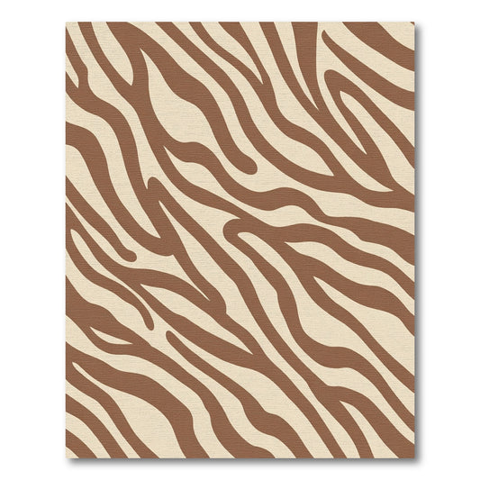 Brown Ivory Wild Animal Stripe Rug