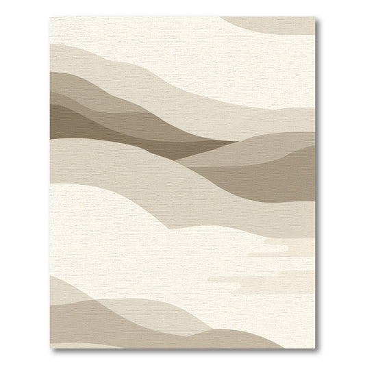 Neutral Layered Landscape Abstract Rug