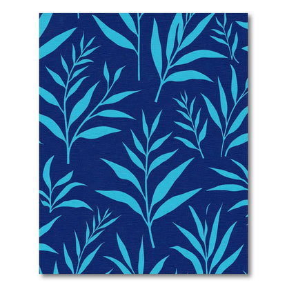 Aqua Branch Silhouette Navy Rug
