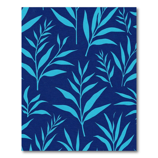Aqua Branch Silhouette Navy Rug