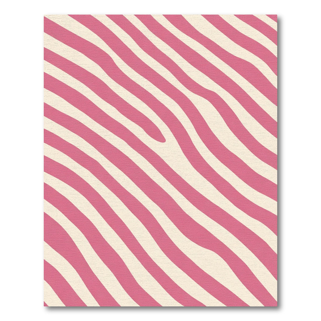 Pink And Cream Wavy Stripes Rug