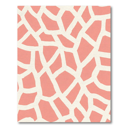 Coral Giraffe Spots Contemporary Rug