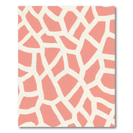 Coral Giraffe Spots Contemporary Rug