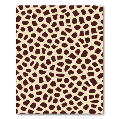 Cream Brown Organic Spot Rug