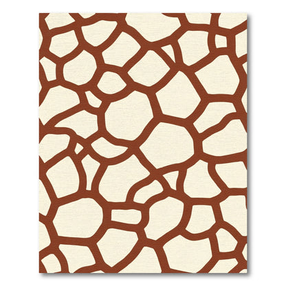 Brown and Cream Giraffe Spot Rug